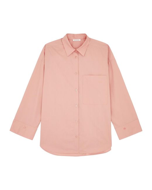 By Malene Birger Pink Derris Cotton-Poplin Shirt