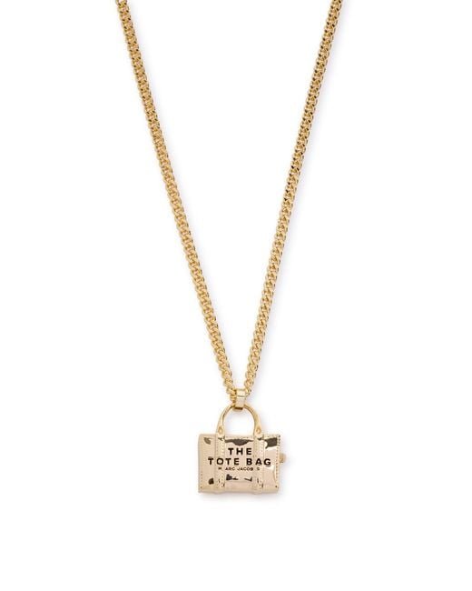Marc Jacobs Metallic The Tote Bag Charm Necklace