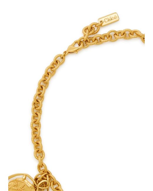 Chloé Metallic The Chloé Medals Multi-Chain Necklace