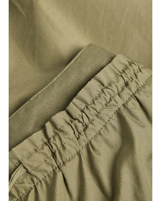 3.1 Phillip Lim Green Double-Waistband Straight-Leg Trousers