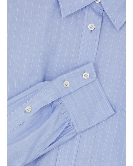 FRAME Blue Striped Cotton Shirt