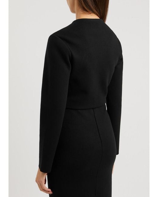Alaïa Black Double-Breasted Wool-Blend Cardigan