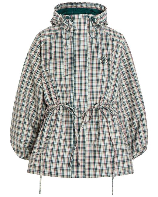 Damson Madder Gray Liu Checked Shell Raincoat