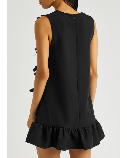 Sister Jane Bloom Bow-embellished Mini Dress in Black | Lyst