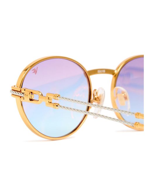 Vintage Frames Company Pink Pac Double Rope Edition Oval Sunglasses for men