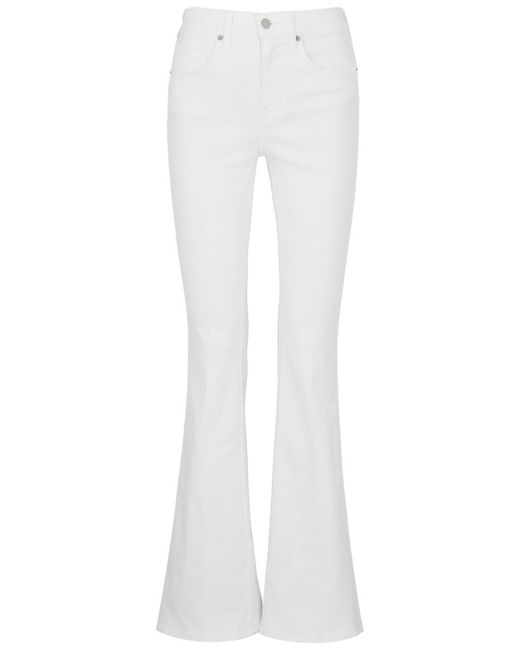 Veronica Beard White Beverly Skinny Flared-leg Jeans