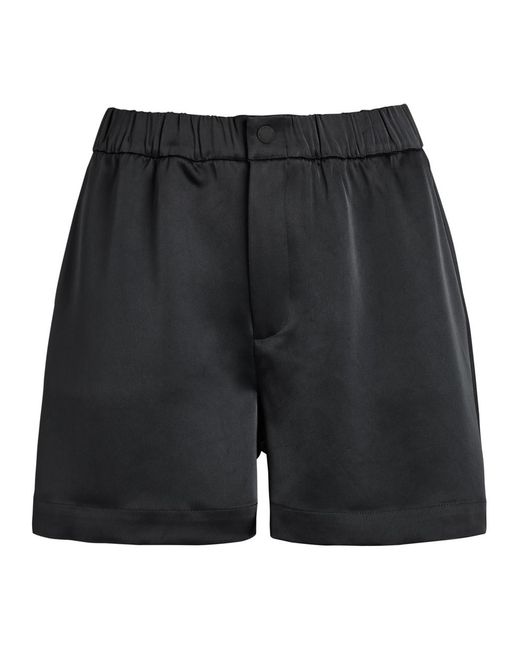 Varley Women's Black Sarka High Rise Satin Shorts