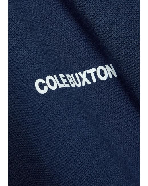 Cole Buxton Blue Sportswear Logo-Print Cotton Sweatshirt for men