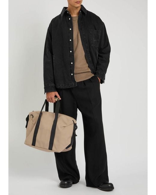 Rains Brown Hilo Weekend Small Rubberised Holdall for men