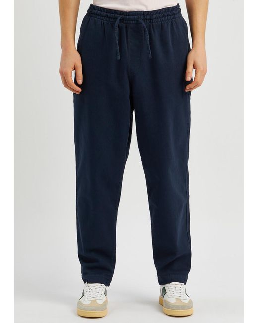 YMC Blue Alva Tapered Stretch-cotton Trousers for men