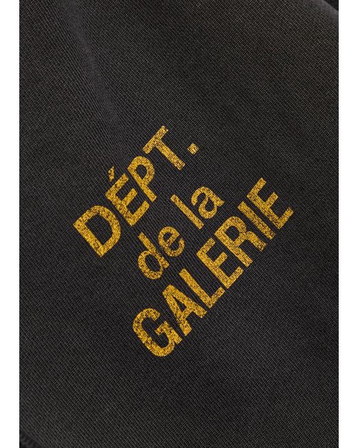 GALLERY DEPT. Black Printed Hooded Cotton Sweatshirt for men