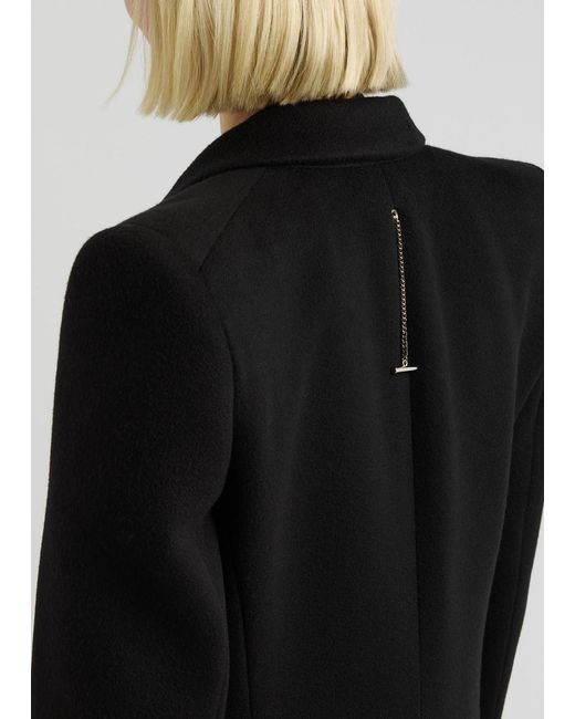 Alexander McQueen Black Wool-Blend Coat