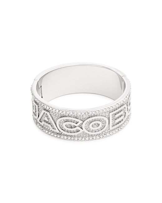 Marc Jacobs White The Monogram Crystal-embellished Bracelet