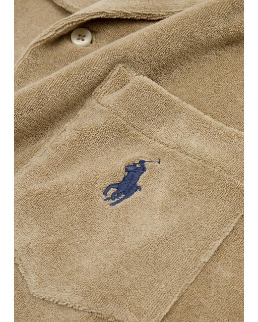 Polo Ralph Lauren Natural Spa Logo-Embroidered Terry Shirt for men
