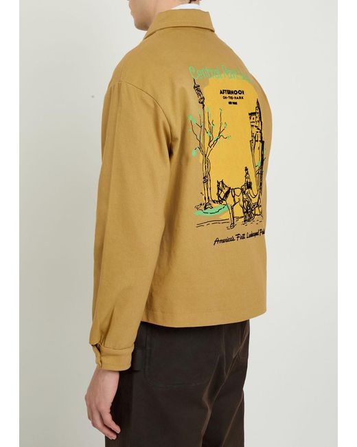 Bode Yellow Central Park Printed Twill Jacket for men