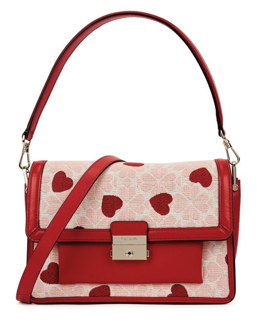 Kate Spade Spade Flower Red Leather Shoulder Bag Lyst UK