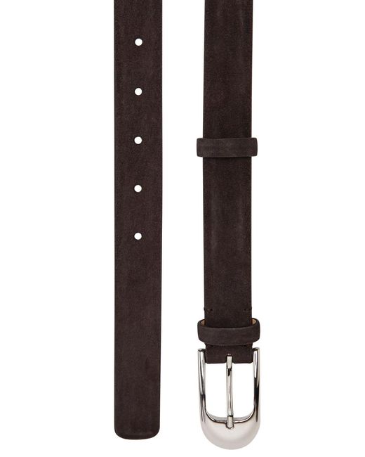 Khaite Brown Dome Suede Belt