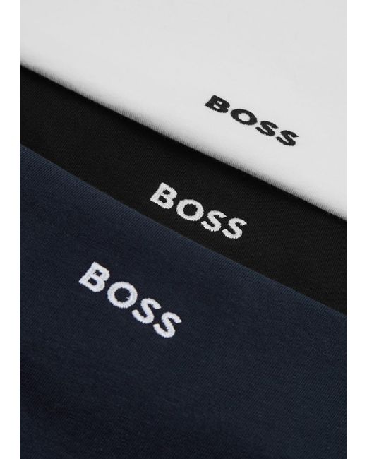 Boss Black Logo-Embroidered Cotton Top for men