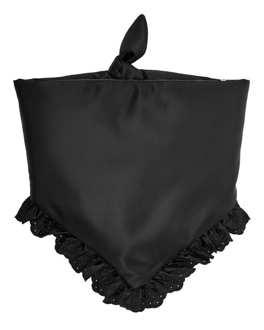 Simone Rocha Black Pillowcase Ruffled Padded Satchel Bag