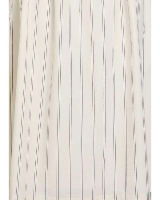 Rails White Primrose Striped Cotton Midi Dress