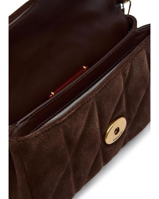 COACH Brown Tabby 19 Quilted Suede Cross-Body Bag
