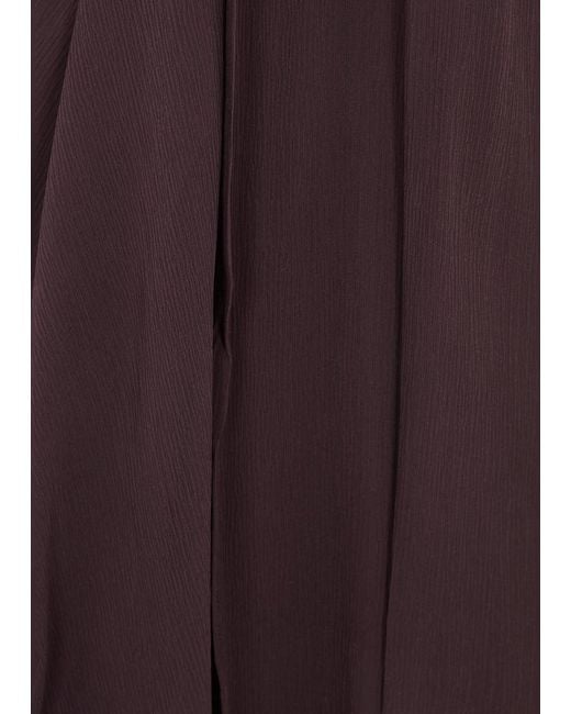 Eileen Fisher Purple Longline Crinkled Silk Jacket