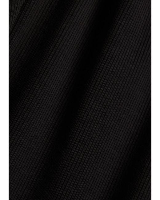 Tala Black 365 Ribbed Stretch-Modal Top