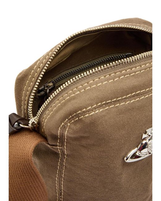 Vivienne Westwood Brown Luke Canvas Cross-Body Bag for men