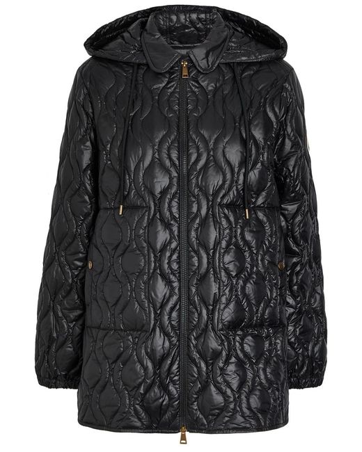 Moncler Black Balette Hooded Quilted Jacket
