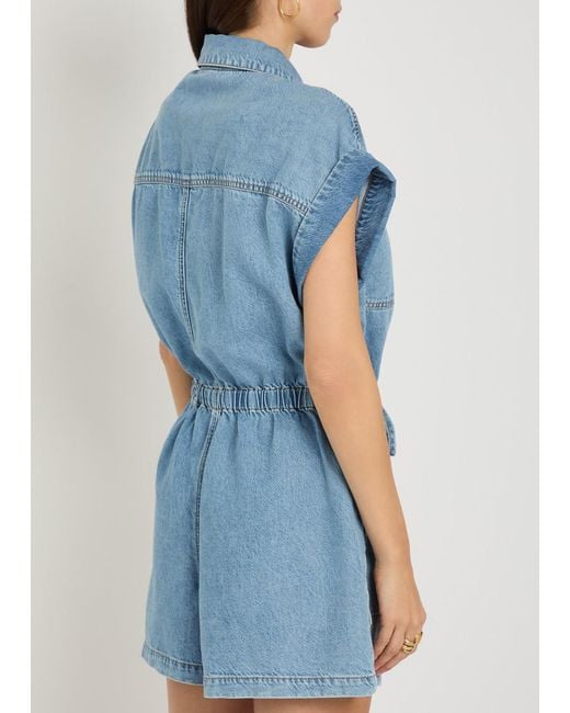 PAIGE Blue Maliah Denim Jumpsuit
