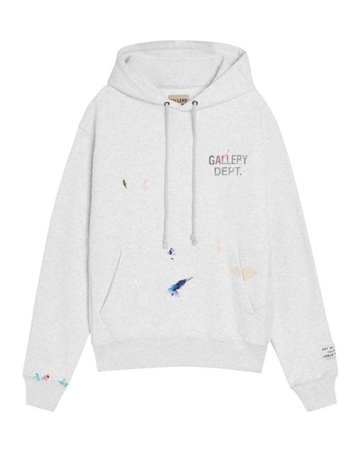 GALLERY DEPT. White Paint Splatter-Effect Cotton-Blend Sweatshirt for men