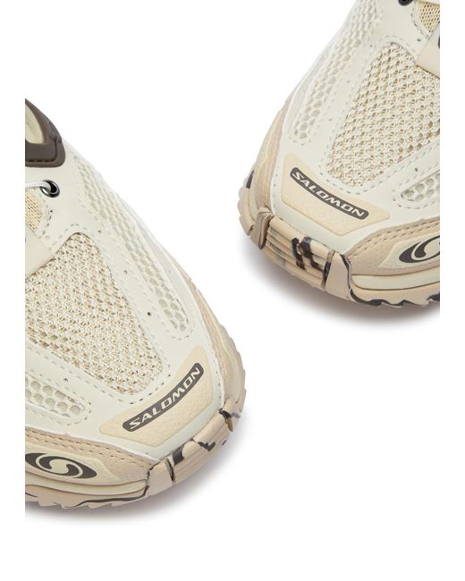 Salomon White Acs Pro Desert Panelled Mesh Sneakers