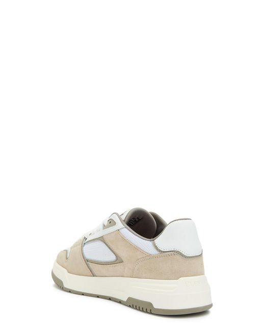 Cleens White Lay Up Panelled Leather Sneakers for men