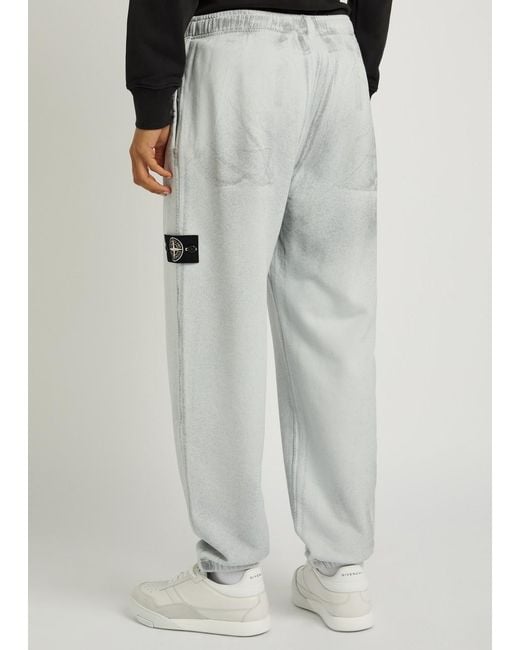 Stone Island Gray Reflective Cotton Sweatpants for men