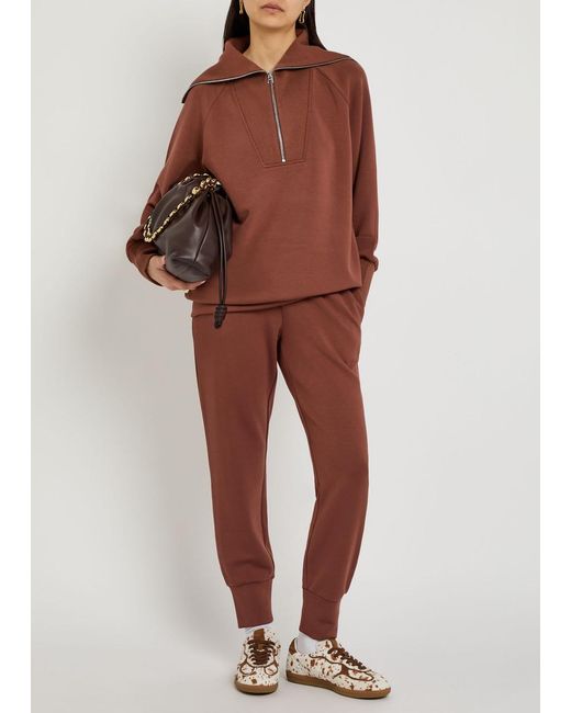 Varley Red The Slim Cuff 27.5 Stretch-Jersey Sweatpants