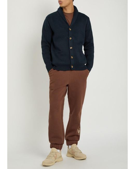 Now You Live Blue Carlton Cotton Cardigan for men