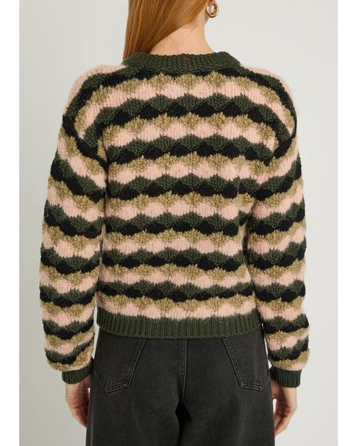Moncler Black Striped Wool-Blend Jumper