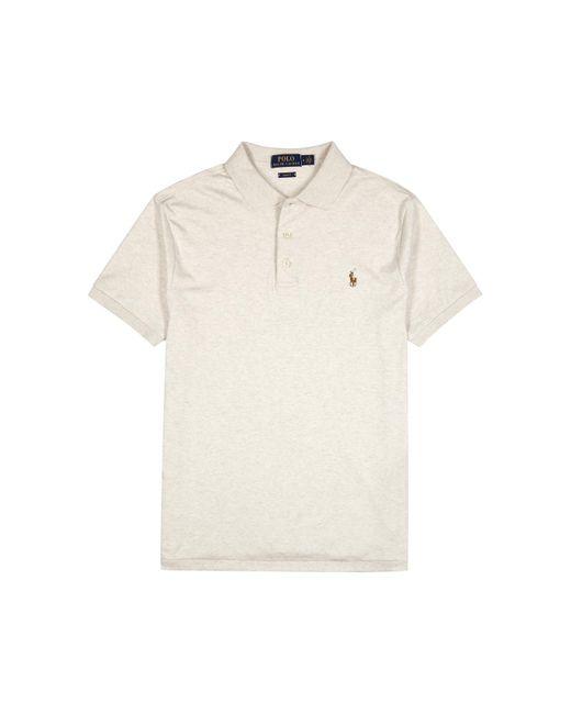 Polo Ralph Lauren White Slim Pima Cotton Polo Shirt for men