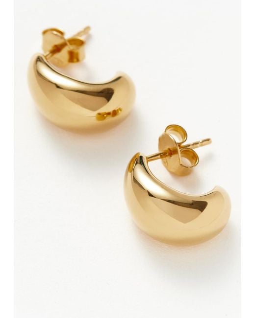 Missoma Metallic Savi Dome Small 18kt -plated Hoop Earrings