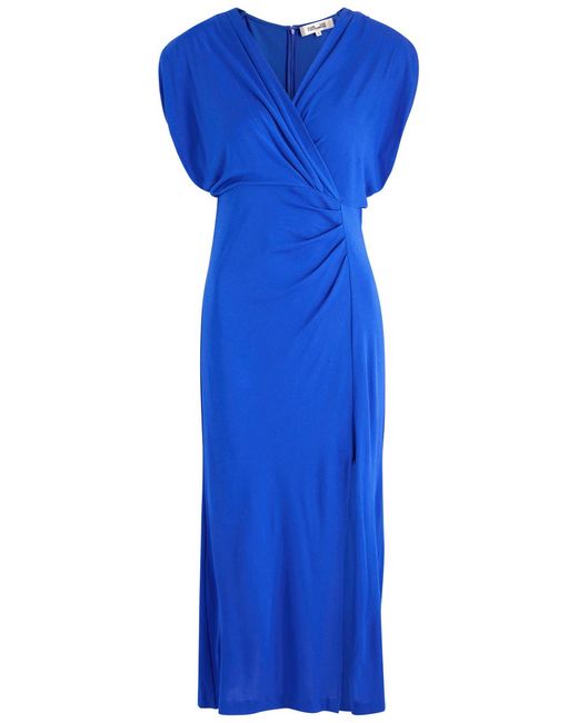 Diane von Furstenberg Blue Williams Jersey Midi Dress