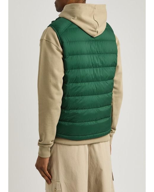 Moncler Green Barthe Quilted Shell Gilet for men