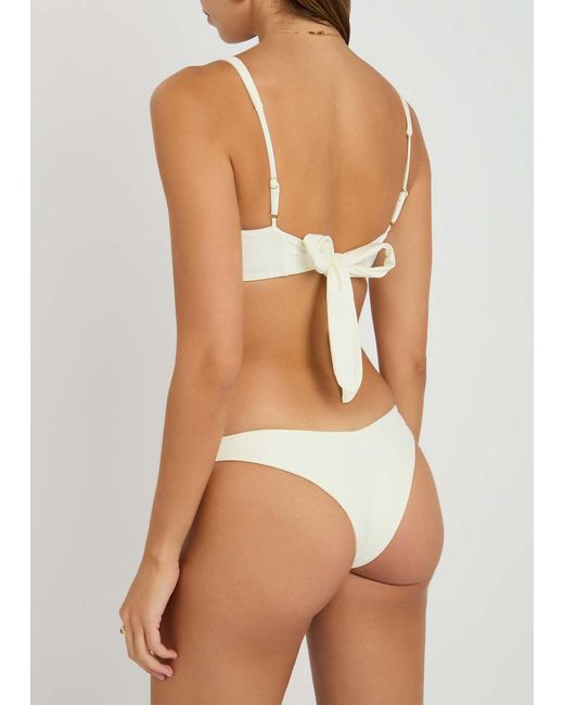 Away That Day White Lido Undici High Waist Scoop Neck Designer Dark Bikini
