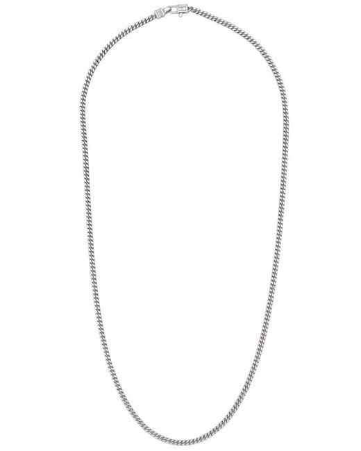 Tom Wood Blue Curb M-Plated Chain Necklace for men