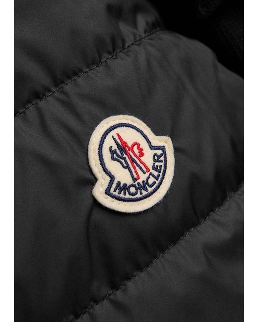 Moncler Black Quilted Cotton And Shell Jacket for men