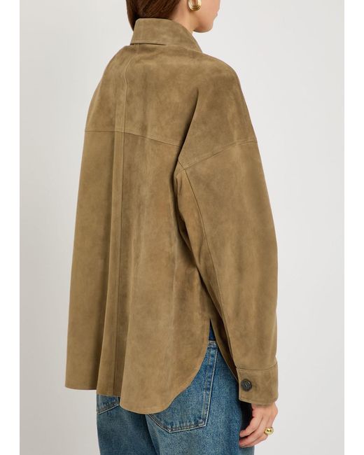 Arma Natural Kaylee Panelled Suede Overshirt