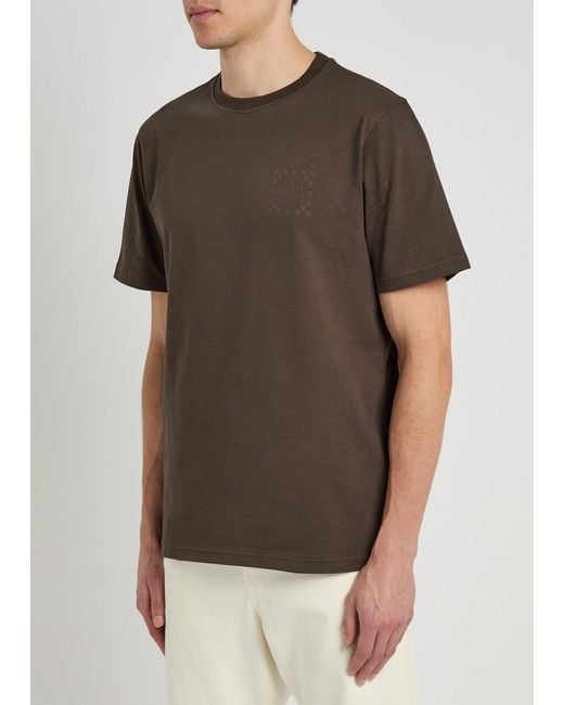 Les Deux Brown Ben Goods Logo-Print Cotton T-Shirt for men