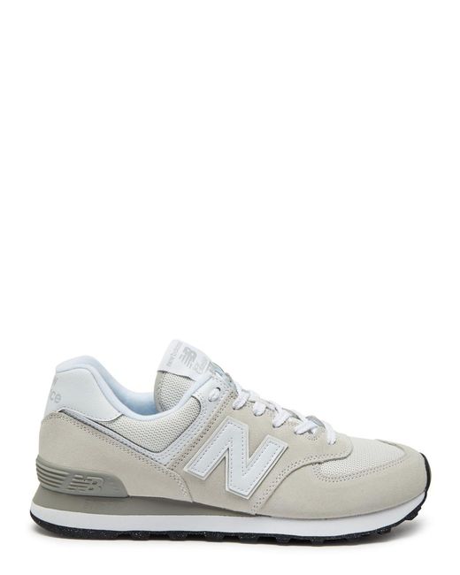 New Balance White 574 Panelled Mesh Sneakers
