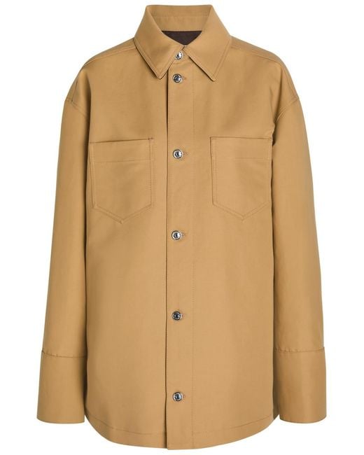 ARMARIUM Natural Tiberio Suede-Trimmed Cotton Jacket