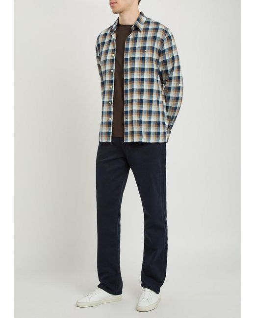 Citizens of Humanity Blue Elijah Straight-Leg Stretch-Twill Trousers for men