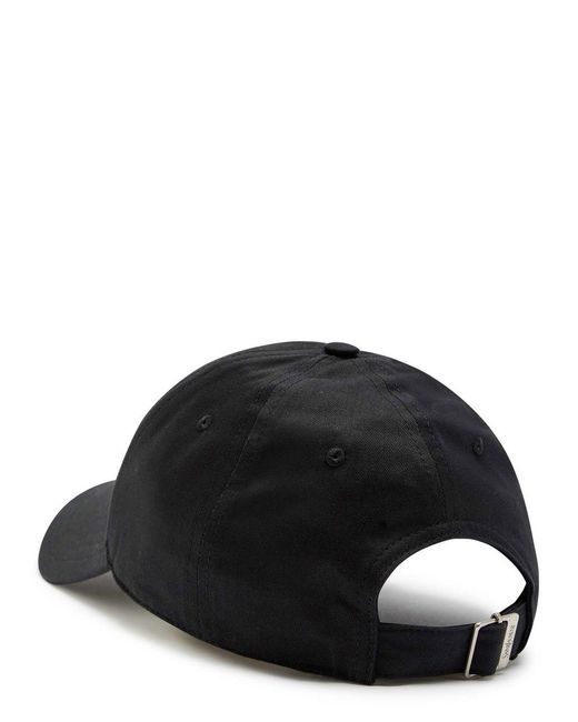 Saint Laurent Black Appliquéd Cotton Cap for men